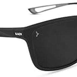 KAEN | Polarized Full Rim Rectangular Branded Stylish Sunglasses For Men & Women | 100% UV Protection Shades | Cricket Sports Cycling Driving | Black Lens | Medium | Myles-picture-56
