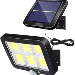 RAXIMEL Solar Light Outdoor with Motion Sensor, Solar Light + Solar Panel Separate Design with 4m Cable for Home Garden Balcony, Waterproof LED Solar Wall Light with 120° Lighting Angle Night-81