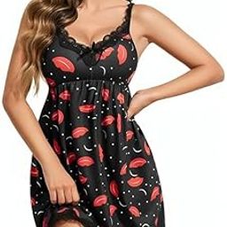 Women Modal V Neck Night Dress Lingerie for Women | Sexy Nightwear for Women | Nighty for Women Stylish | Baby Doll Lingerie Multicolour (242) XXL-image-11
