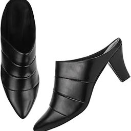 Alluring Cone Heel Bellies Mules Fashion Pointed Pump Shoes for Party and Formal Occasions for Girls & Women-19