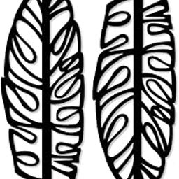 Art Street Set of Two Leaves MDF Wall Plaque Ready to Hang Home Décor For Living Room, Decorative Hangings for Wall Decoration (Size - 12 X 7.5 Inches)-image-85