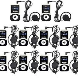Retekess T131 Tour Guide Headsets, Assistive Listening Devices, Compatible with T130, 60 Metres Effective Distance, Translation Devices for Church (10 Receivers)-image-60