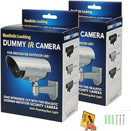 e-StoreX - Dummy Security Camera with Flashing LED – Outdoor/Indoor Waterproof Fake Surveillance Camera with Realistic Design – Easy Wall/Ceiling Mount for Home, Office, Garage, Yard (2)-picture-25