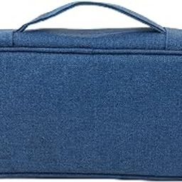 Kuber Industries Travel Organizer for Electronic Accessories|Multipurpose Pouch|Adapter, Cable, Gadget Organizer|Two Comparment with Zipper (Navy Blue)-picture-14