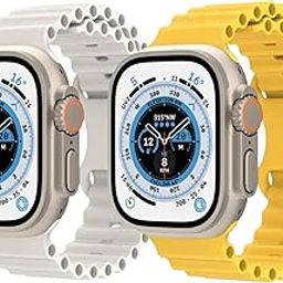 FOLX FAB167 New Flexible Butterfly Ocean Sport Bands / Straps Compatible With Apple iWatch For Men Women Unisex, Replacement Strap 49mm 45mm 44mm 42mm For iWatch Series Ultra/8/7/6/5/4/3/2/1/SE/SE2【 👉 Only Strap for Apple iWatch ⌚ Watch NOT Included 】【 COMBO OF 2 】-picture-10