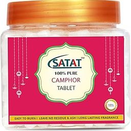 SATAT Camphor Tablet 250g Jar | 100% Pure Camphor | for Puja, Hawan, Festivals & Other Religious Rituals | No Chemicals | Leaves No Residue or Ash-picture-10