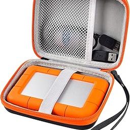 Case Compatible with LaCie Rugged Mini 1TB/ 2TB/ 4TB/ 5TB External Hard Drive Portable HDD, Storage Holder for Hard Drives for Mac and PC Computer & USB 3.0 2.0 Cable SD Cards (Box Only)-10