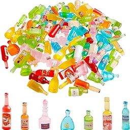 100PCS 1:12 Scale Doll Toy Miniature Food Drink Bottles Mini Wine Bottles Mini House Drink Accessories Dollhouse Decoration-image-68