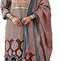 Women's Straight Pure Cotton Ethnic Motifs Printed Kurta & Pant with Dupatta Set (IESTR10408)-picture-3