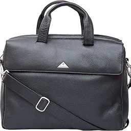 Leather 10 Liters Black Laptop Briefcase (1024_Black)-picture-13