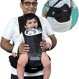 Little Pea 6-in-1 Detachable Hip Seat Baby Carrier | Ergonomic 'M' Position, Adjustable & Supportive | Lightweight Baby Carrier for Toddlers (4 Months -24 Months )| Front & Back Carrying | Multiple Pockets & Lumbar Support | Perfect for C-Section Moms | Baby Carrier Supports Up to 20 kg-29