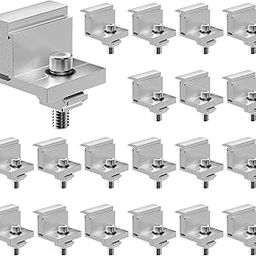 VEVOR Solar Panel Z Mounting Brackets, 35-50mm Adjustable Solar Panel End Clamps, Lightweight Anodized Aluminum Solar Panel Mount Z Brackets for RVs, Campers, Boats, Walls, Roof (20 PCS)-image-68