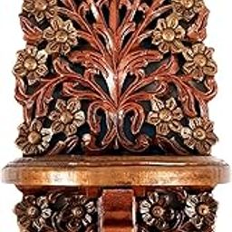Wall Shelf | Wall Mounted Floating Shelf | Wooden Wall Bracket | Wood (Brown, 18 Inches) for Wall Decor and Home Decor Items and Storage Organizer-image-20