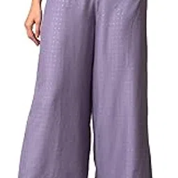 w for woman Women High Rise Regular Fit Strechable Parallel Pants | Trousers-picture-30