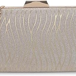 Metro Women Fashion PU Soft Body Lock closure Solid Clutches-image-32