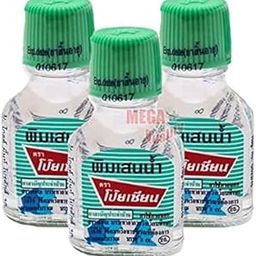 Poy Sian 3 X 3 Cc Bottle Pim-Saen Water Balm Oil Aroma Nasal Inhaler Herbal-image-8