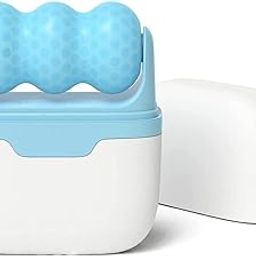 AORDEY 2-In-1 Ice Roller For Face Skin Care Tool Personal Skin Cooling Ice Derma Roller Therapy Tools, V-Shaped Roller For The Face And Neck, Relieve Muscle Soreness-image-87