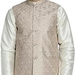 Men's Sequins and Embroidred Nehru Jacket.-picture-56