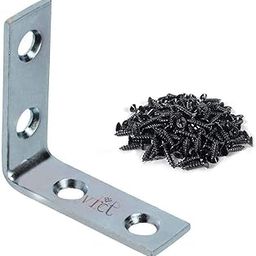 Improvhome Iron Corner Brace with 80 Screw, 90 Degree Joint Right Angle L Shape Bracke for Wood Chair Bookshelf Board Window Furniture(Pack of20)-19