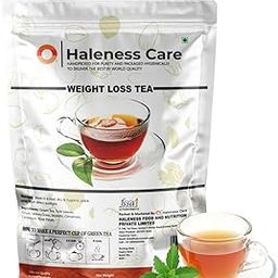 Haleness Care Weight Loss Tea | Herbal Fat Burner Green Tea with Tulsi & Cinnamon | Slimming Detox | 60 Servings | Pack of 1 for 30 Days | Free Diet Plan-30