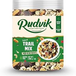 RUDVIK Trail Mix Health Dry Fruits Mix, Premium | Healthy Mixed Nuts with Dry Fruits | Almonds | Cashews | Cranberry | Pumpkin Seeds | Candied Amla, Reusable Jar (500g)-image-57