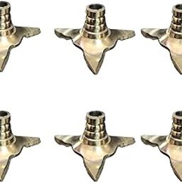 YRK Brass Wick Holder for Oil Lamp 0.75 Inch Set of 6 | Vathi Stand | Bathi Stand | Deepam Stand | Vilakku Stand | Thiri Stand | Wick Holder for Pooja 0.75 Inch Set of 6 (Pack of 6)-11