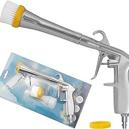 Fochutech Car Cleaning Gun - High Pressure Air Blow Interior Detailing Kit With Air Duster Blower - Compressor Needed Tools (Silver)-image-52
