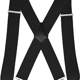 yashidun Men's 5CM Elastic X Shaped Adjustable Suspenders with 4 Clips for Trousers and Pants-picture-25