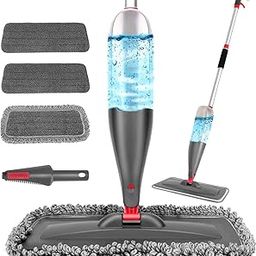 Spray Mop for Floor Cleaning with 3 Washable Pads - Wet Dry Microfiber Mop, 800 Ml Refillable Bottle for Kitchen, Wood, Hardwood, Laminate, Ceramic Tiles, Dust Cleaning-image-40