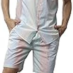 Men's Pure Cotton Shirt & Shorts Co-ord Set-image-4