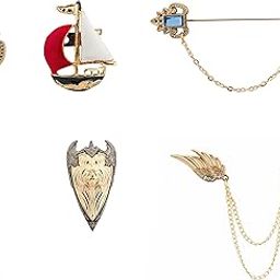 Set of 5 Metal Lapel Pins/Brooch for Mens Suit (Multicolor) KN-2018-CMB-57-image-97