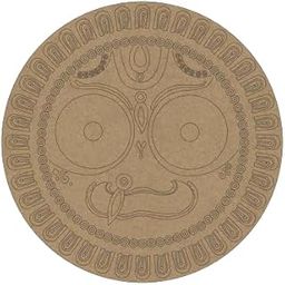 KNG Premarked MDF Shree Jagannath Design Round MDF Base 10 inch Pack of 1-image-64