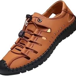 Men's Closed-Toe Sandals, Casual Outdoor Walking Shoes, Available in Brown and Black-image-31