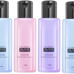 ZAUKY Acetone-Free Nail Polish Remover with Vitamin E, 70ml, Pack of 4, Multi-Colour-image-32
