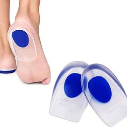 Jiueme Shoe Inserts Silicone Gel Heel Pads Insole for Plantar Fasciitis, Bone Spurs Pain Relief, Sore Heel Pain, Achilles Pain and Foot Care (Blue US Men's 10-13)-image-89