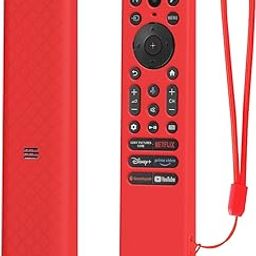 RAYA Silicone Cover Compatible with Sony TV Voice Remote RMF-TX811D / TX900 MG3 / TX800U 2024 BRAVIA Series Protective Case [Remote Not Included] (RED-D)-image-1