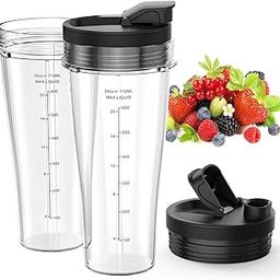 SHIPLORD® High-Capacity 24oz Blender Cups with Lids & Blades: Durable Replacement Parts for Effortless Smoothies & More-image-30