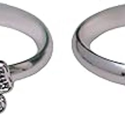 925 Sterling Silver Oxidised Flower Design Toe Rings for Women-image-89