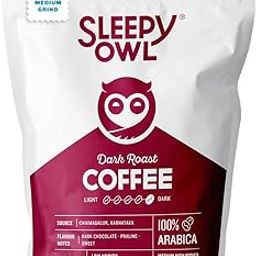 Sleepy Owl Dark Roast Ground Coffee for Pour Over | 100% Arabica | Medium Grind Coffee | Also Suitable for Aeropress, Drip machine | 250g | Sourced From Chikmagalur-image-97