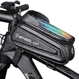 PROBEROS® Cycle Frame Bag, Bicycle Storage Bag with 6.5'' Waterproof TPU Touch Screen & Double Zipper Design, Cycle Mobile Holder Bag for All Phones Upto 6.5 Inches Cycle Accessories(Black-12)-1