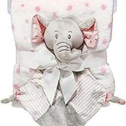 FunBlast Baby Wrap Blanket (90 cm x 74 cm) with Soft Elephant Hanky Rattle – Ultra-Soft, Cozy & Breathable Newborn Swaddle for Boys & Girls, Blanket Gift Set for Infants, 0+ Years (Pink)-picture-14