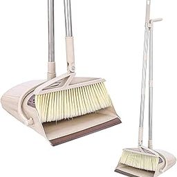 KETISA Dustpan Brush with Long Handle Telescopic Upright, Dustpan and Brush 36.9 inches 47.1 inches Handle,Broom and Dustpan Cleaning Set for Schools,Hotel,Hospital Upright Sweep Set.-image-82