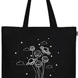 Aesthetic Canvas Tote Bag for Women, Reusable Cotton Tote Bag for Grocery, Secret Santa Gifts, Christmas Gifts-image-33