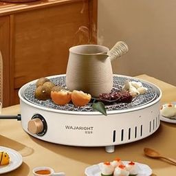 LEVGRY Smokeless Electric Motor BBQ Grill Chicken Barbeque Spit Roaster Tabletop Outdoor Smoker Grill Mini Camping BBQ Grill with Folding Legs,Household Camping Grill Stove-22