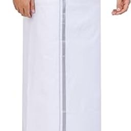 Men's Ready-to-Wear Dhoti | Adjustable Size with Pocket | Cotton & Tissue Fabric | Velcro Fit | Jari Border | Traditional Ethnic Wear-image-66