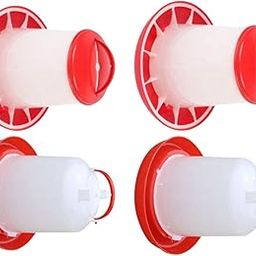 HUMBE&CO-semi auto small birds' feeder 1.5kg drinker 1.5 ltr =4 pcs,-15