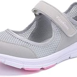 Women's Breathable Walking Shoes Lady Fashion Mary Jane Sneakers Adjustable Working Nurse Shoes Lightweight Flat Shoe-image-5