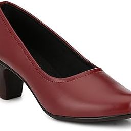 Women's Formal Leather Maroon Ballerinas - 5-picture-17
