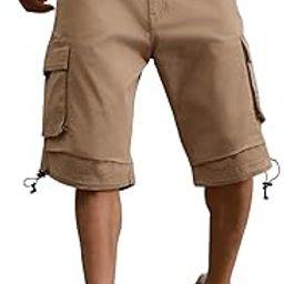 Men Cotton Relaxed Fit Mid-Rise Knee Length Shorts 8-image-51