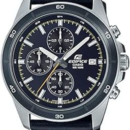 Edifice EFR-526L-2CVUDF Blue Analog Dial Blue Leather Band Men's Watch Chronograph 100M Water Resistant ED570-image-25